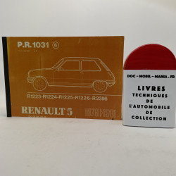 RENAULT R5 : CATALOGUE DE PIECES