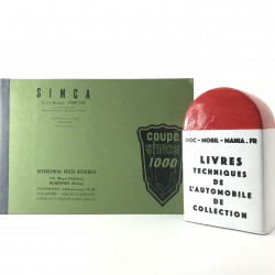 CATALOGUE DE PIECES DETACHEES SIMCA 1000 COUPE