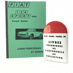 CARACTERISTIQUES ET DONNEES FIAT 124 SPORT 1600